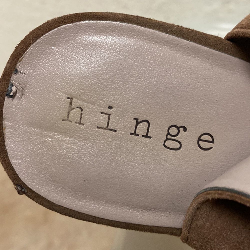 Hinge Wood Heel Lace up Sandal 8.5 - Picture 2 of 8